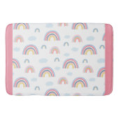 Rainbows Boho Pink Blue Yellow Fun Girly Badmat (Voorkant)