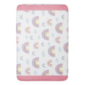 Rainbows Boho Pink Blue Yellow Fun Girly Badmat (Voorkant Verticaal)