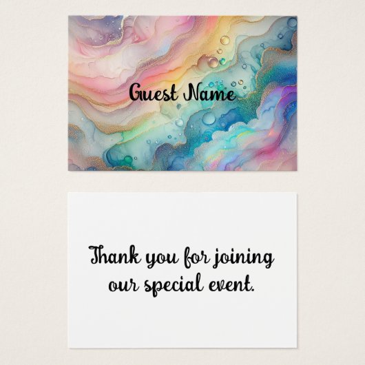 Rainbows & Bubbles plaatsen kaarten Visitekaartje (Voorkant /achterkant)