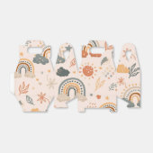 Rainbows Clouds Sun Pattern, Earth Tones Bedankdoosjes (Uitgevouwen)