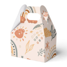 Rainbows Clouds Sun Pattern, Earth Tones