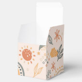 Rainbows Clouds Sun Pattern, Earth Tones Bedankdoosjes (Geopend)