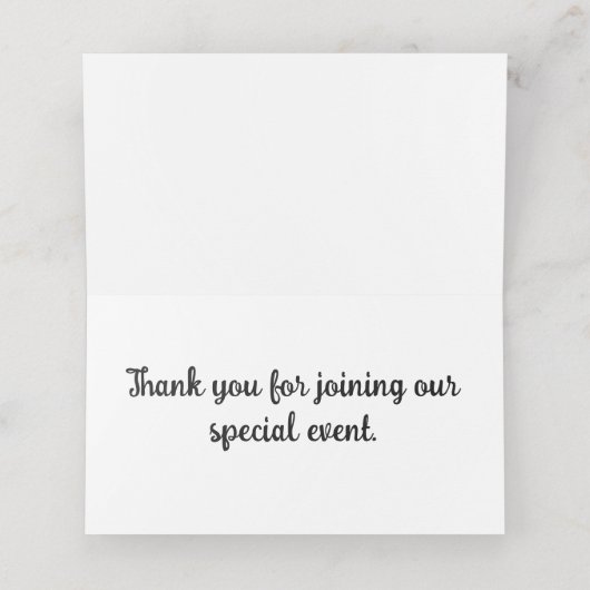 Rainbows en Bubbles Party Place Card Plaatskaartje (Binnenkant ongevouwen)