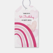 Rainbows en hartartikelen voor baby-meisjes (warm  cadeaulabel (Achterkant)