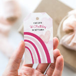 Rainbows en hartartikelen voor baby-meisjes (warm  cadeaulabel<br><div class="desc">Prachtige regenbogen en harten ontwerpen voor een zeer speciale viering. Pas eenvoudig de naam,  de gebeurtenis en de datum aan. Bijzonder perfect voor een eerste verjaardag. Bekijk de rest van mijn collectie voor meer opties.</div>