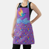 Rainbows en Love Humming Bird Apron in Eggplant Schort (Insitu)