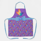 Rainbows en Love Humming Bird Apron in Eggplant Schort (Voorkant)