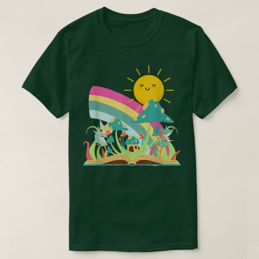 Rainbows en soennitisch boek uit de Fairies T-shirt (Design voorkant)