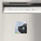 Rainbow's End - Gevleugelde Angel Cat Magnet (Insitu (Vaatwasser))