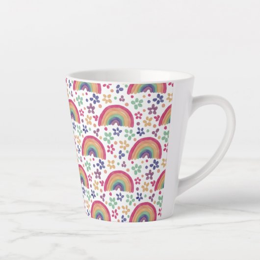 Rainbows & Flowers Latte Mok (Rechts)