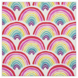 RAINBOWS FOREVER Colorful LGBTQ Pride Scallop Stof