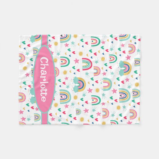 Rainbows, gepersonaliseerd fleece deken (Voorkant (Horizontaal))
