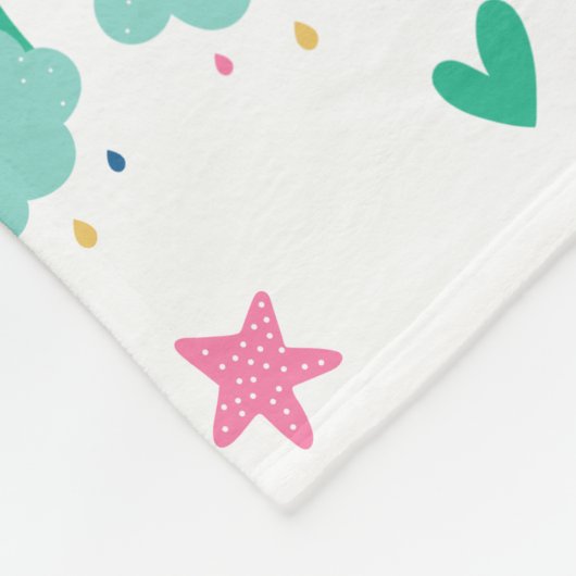 Rainbows, gepersonaliseerd fleece deken (Hoek)