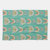 Rainbows hand-getekende doodle style Boho Scandi Theedoek (Horizontaal)