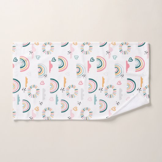 Rainbows & Hearts Patroon Bad Handdoek (Handdoek)