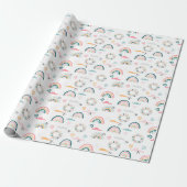 Rainbows & Hearts Patroon Cadeaupapier (Uitgerold)