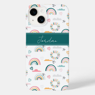 Rainbows & Hearts Patroon Case-Mate iPhone 14 Hoesje