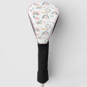 Rainbows & Hearts Patroon Golfheadcover (Voorkant)