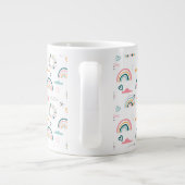 Rainbows & Hearts Patroon Grote Koffiekop (Achterkant)