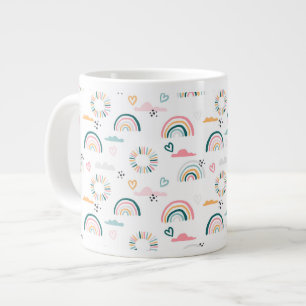 Rainbows & Hearts Patroon Grote Koffiekop