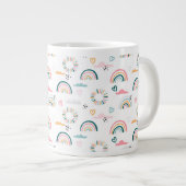 Rainbows & Hearts Patroon Grote Koffiekop (Voorkant rechts)