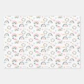 Rainbows & Hearts Patroon Inpakpapier Vel (Voorkant 2)