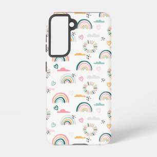 Rainbows & Hearts Patroon Samsung Galaxy Hoesje