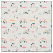 Rainbows & Hearts Patroon Stof (Swatch)