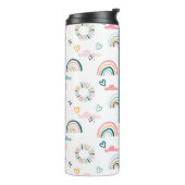 Rainbows & Hearts Patroon Thermosbeker (Gedraaid links)