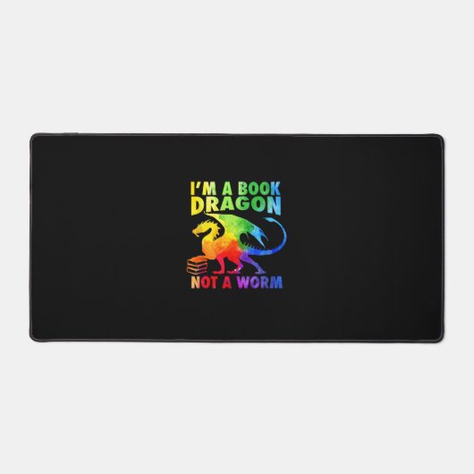 Rainbows I'm a Book Dragons Not a Worm LGBT Gay Bureaumat (Voorkant)