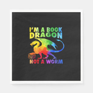 Rainbows I'm a Book Dragons Not a Worm LGBT Gay Servet