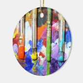 Rainbows in Voortdurende fotografie van de penseel Keramisch Ornament (Links)