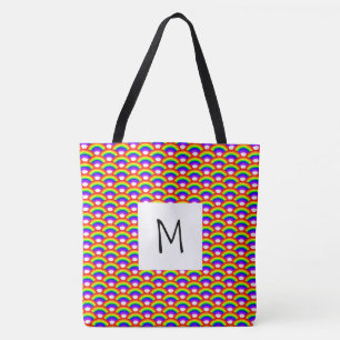 Rainbows Monogram Canvas tas