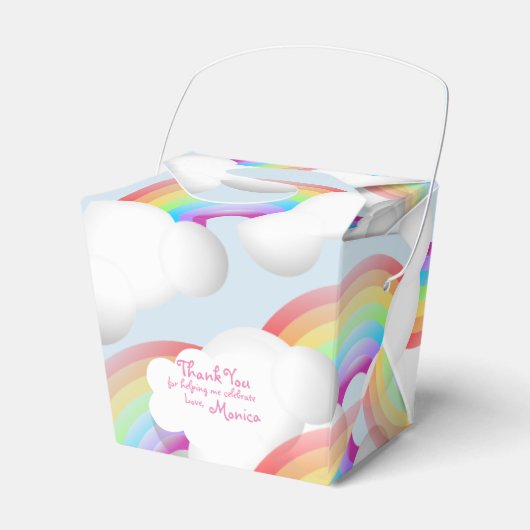 Rainbows Narwhal, Zeemeermin Partij Bedankdoosjes (Voorkant Zijde)