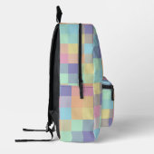 Rainbows Pastel Kleuren Buffel Check Plaid jaren 9 Bedrukte Rugzak (Links)