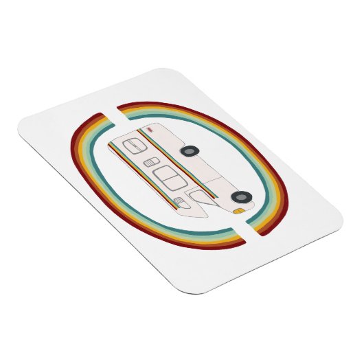Rainbows Retro RV Whimsical Camping Motorhome Magneet (Rechterzijde)