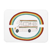Rainbows Retro RV Whimsical Camping Motorhome Magneet (Horizontaal)