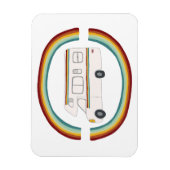 Rainbows Retro RV Whimsical Camping Motorhome Magneet (Verticaal)