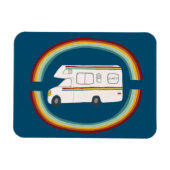 Rainbows Retro RV Whimsical Camping Motorhome Magneet (Horizontaal)