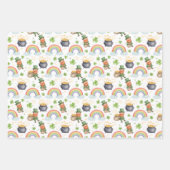 Rainbows Shamrocks Leprechauns St Patrick's Day  Inpakpapier Vel (Voorkant 3)