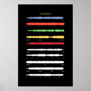 Rainbows Soundwave Art Poster