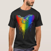 Rainbows tekent het hart op basis van lesgeld voor t-shirt (Voorkant)