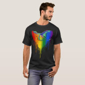 Rainbows tekent het hart op basis van lesgeld voor t-shirt (Voorkant volledig)