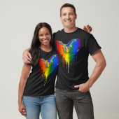 Rainbows tekent het hart op basis van lesgeld voor t-shirt (Unisex)