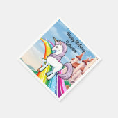 Rainbows & Unicorns Girl's Birthday Party Servet (Hoek)