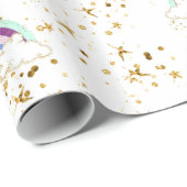 Rainbows, wolken en stangen cadeaupapier (Rol Hoek)