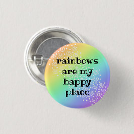 Rainbows zijn mijn Happy Place Rainbow-Button Ronde Button 3,2 Cm