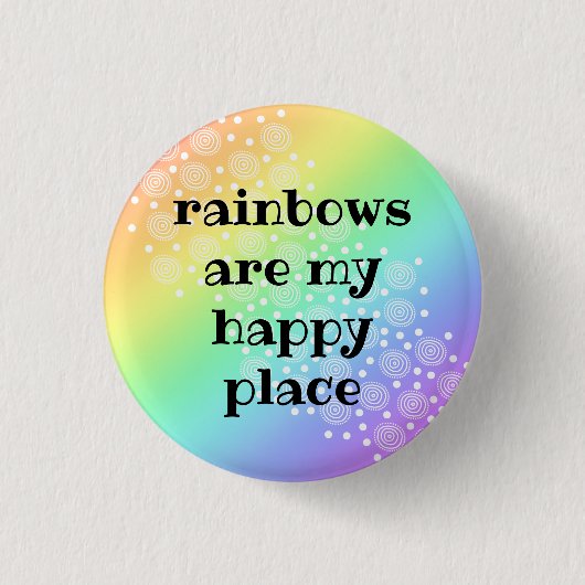 Rainbows zijn mijn Happy Place Rainbow-Button Ronde Button 3,2 Cm (Voorkant)