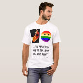 rainbowsmiley, als de foetus die je redt homo is.. t-shirt (Voorkant volledig)