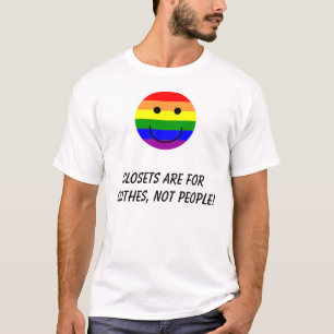 Rainbowsmiley, Sluiten zijn voor kleren, niet piek T-shirt